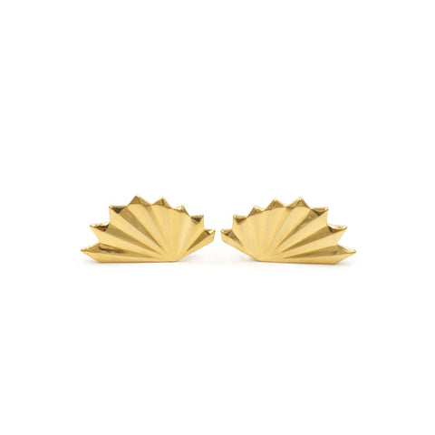Aretes Abanico Dorado