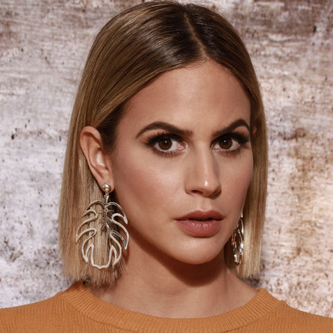 Aretes Hojas Tropicales XL