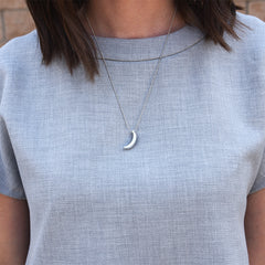 "Plátano" Banana Necklace - Model View - DoMo Jewelry