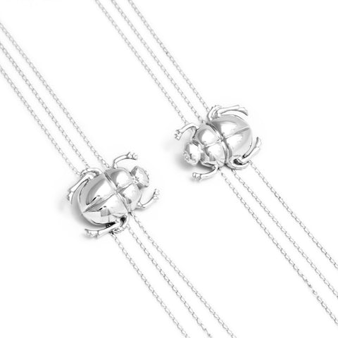 Beetle Shoulder Brooch -  Superior View - Body Chain - DoMo Jewelry