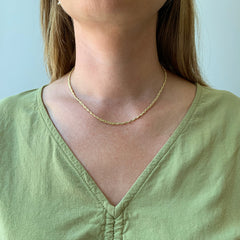 Collar Cadena Trenzada Dorada