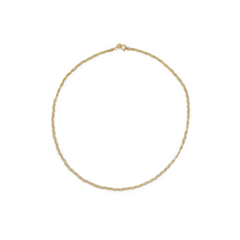 Collar Cadena Trenzada Dorada