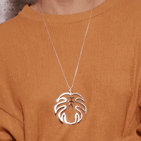 Collar Hoja Tropical XL