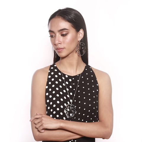 Aretes Hojas Tropicales XL