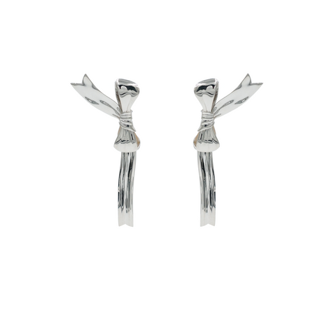 Aretes Moño Plata