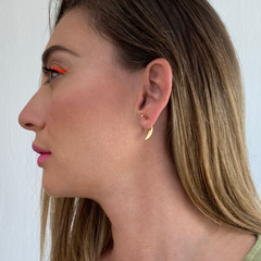 Aretes Organico Dorados
